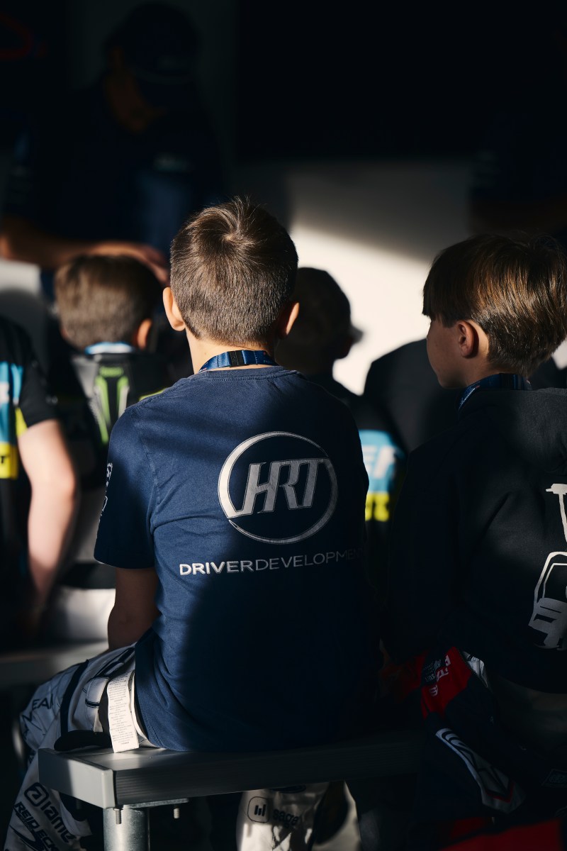 HRT drivers at the paddock briefing, Round 9